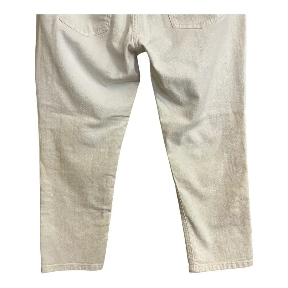 Boden Women Cropped White Jean 6P Solid Summer Denim Luxe Stretch Casual Preppy - Picture 7 of 13